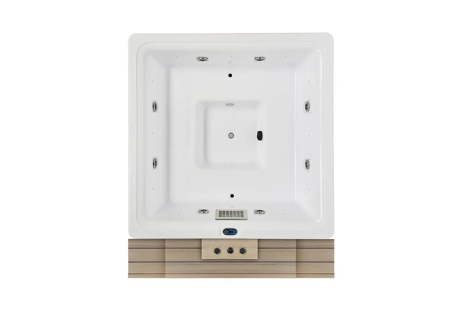 GRAND WHIRLPOOLS 250 SQUARE – quadratischer Whirlpool 2,50 × 2,50 m mit 12 Düsen