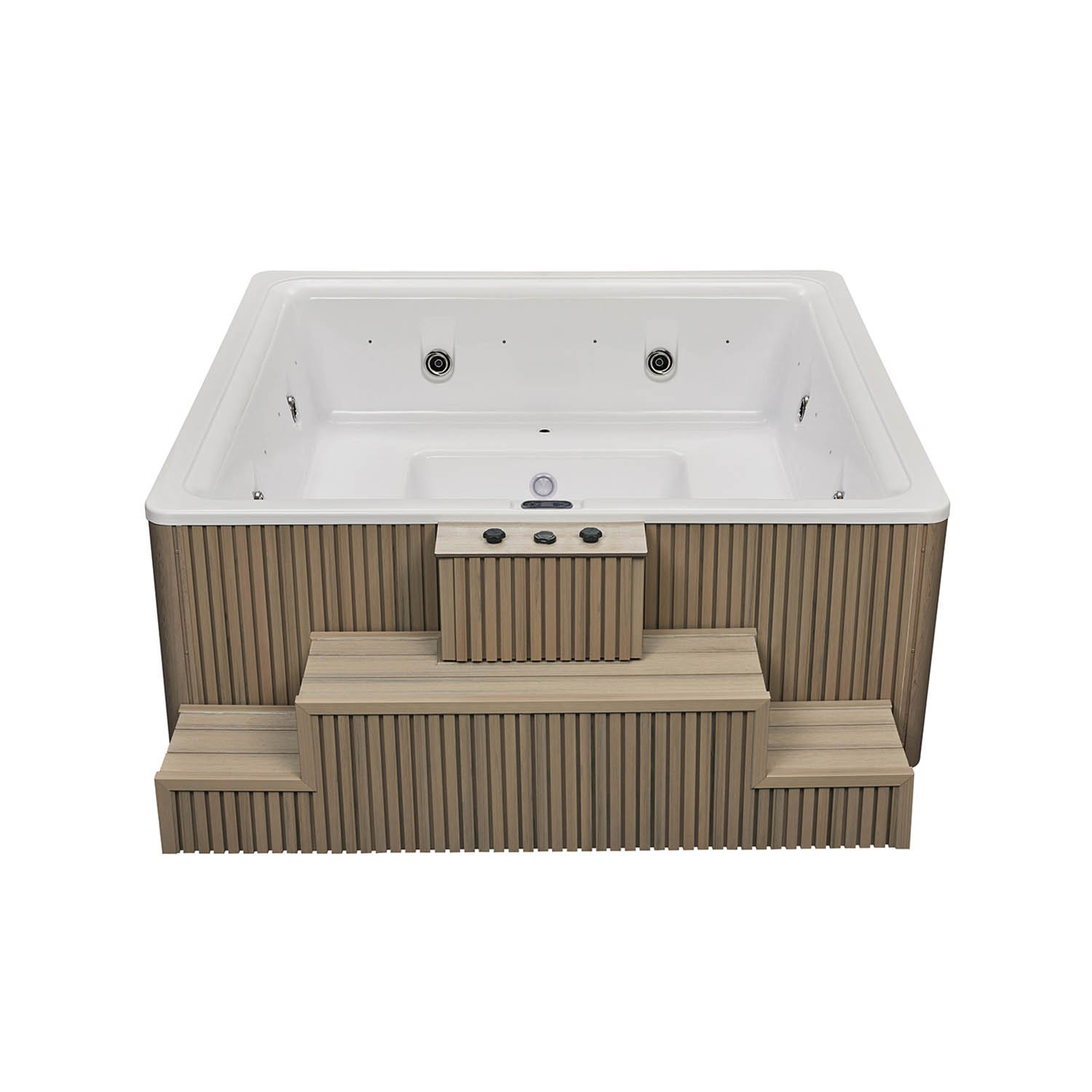 GRAND WHIRLPOOLS 250 SQUARE – quadratischer Whirlpool 2,50 × 2,50 m mit 12 Düsen